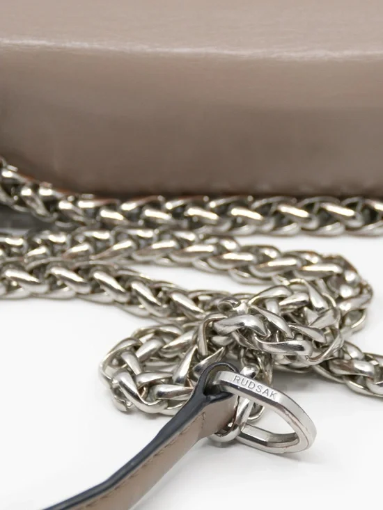 RUDSAK Leather Crossbody Bag with Wheat/Spiga Link Strap - Picture 7 of 15